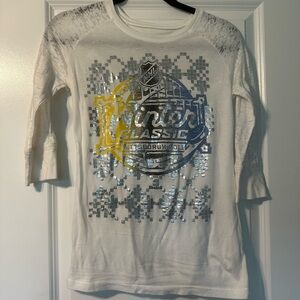 2011 NHL Winter Classic Pittsburgh Reebok Tee with Silver Accents